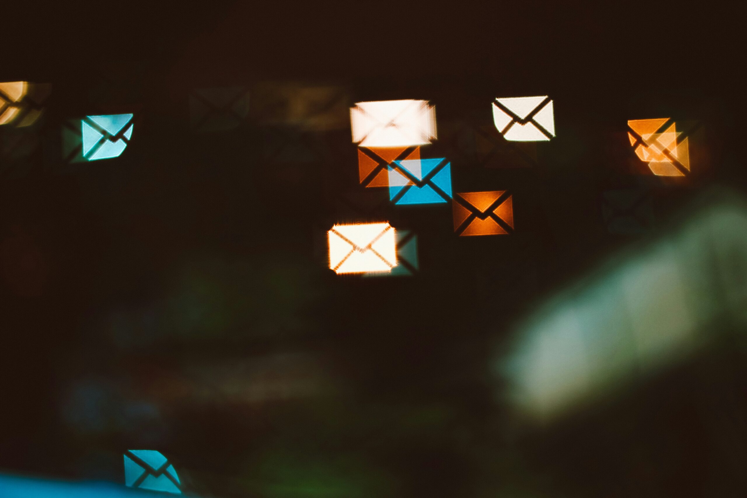 Illustration of different communication methods like text messages, emails, and calls
