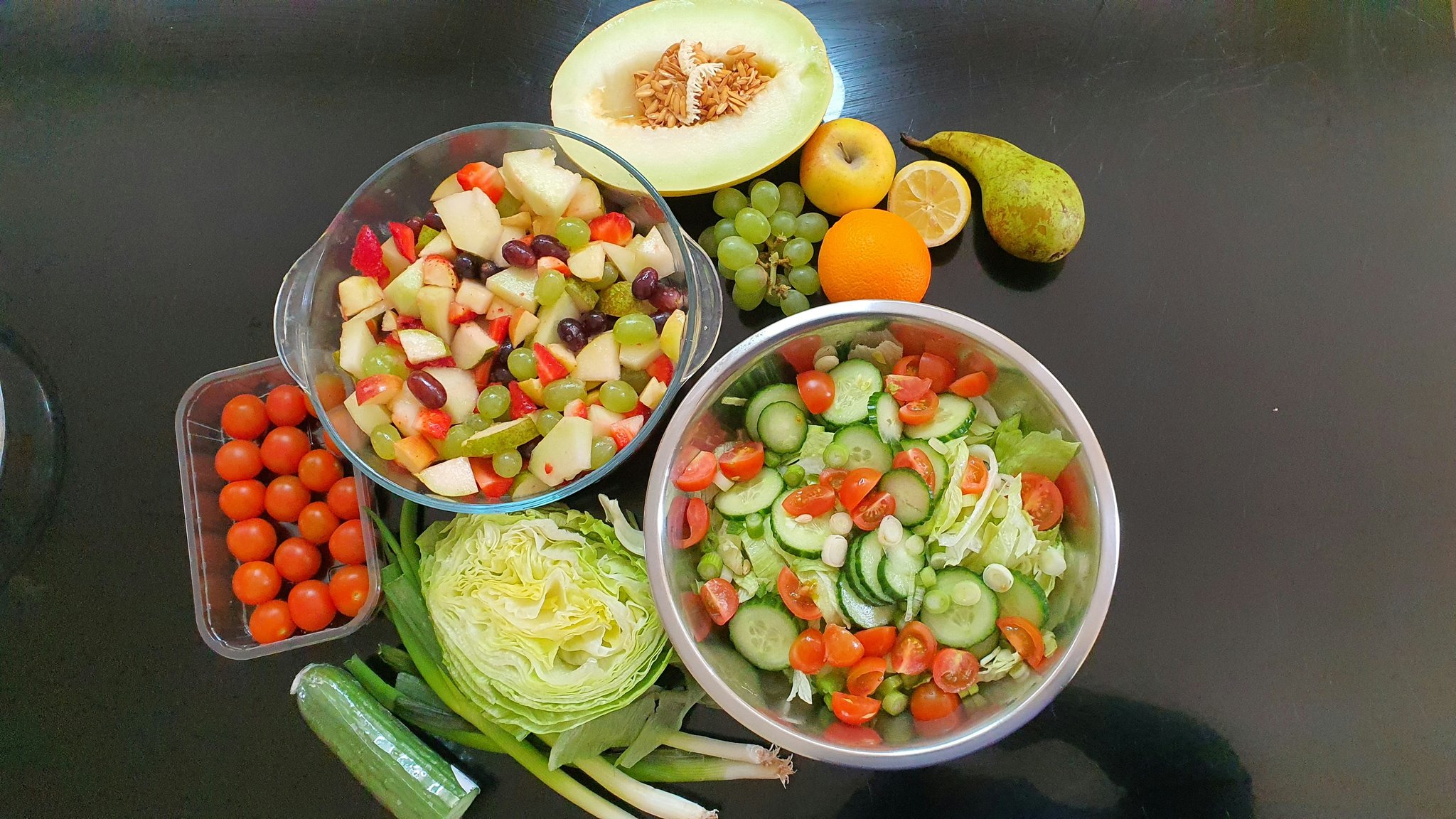 BistroMD meals on a table with fresh ingredients