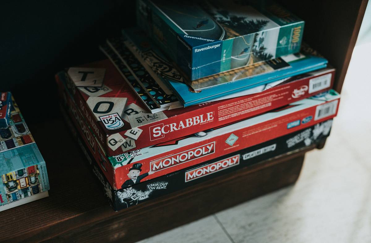 Stressed person surrounded by groceries and cooking utensils